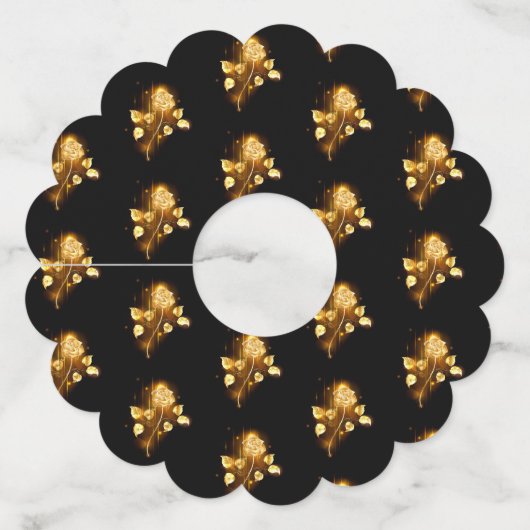 ゴールデンバラ(金ゴールドバラ) ワイングラスタグ (正面)