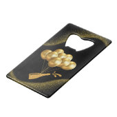 ゴールデンバルーンとシャンパン クレジットカード栓抜き (正面アングル)