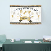 ゴールデンバルーン付き大晦日パーティーバナー 横断幕 (トレードショー)