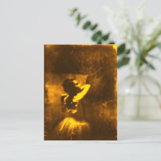 ゴールデンバレエダンサー付きエドガー・デガス葉書 ポストカード (スタンド正面)