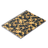 ゴールデンバロックのクレーン:ロココオーナメント。 ノートブック (左側)