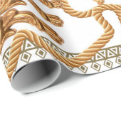 ゴールデンバロックオーナメント。金ゴールドカルトゥーシュ、金ゴールド傷 ラッピングペーパー (ロールコーナー)