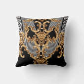 ゴールデンバロック、複雑なオーナメントデザイン。 クッション (裏面)