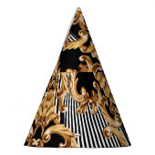 ゴールデンバロック、複雑なオーナメントデザイン。 パーティーハット (左)