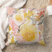ゴールデンバンクシア フラワーパターン クッション (ブランケット)