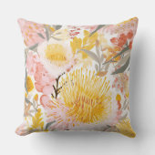 ゴールデンバンクシア フラワーパターン クッション (正面)