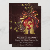 ゴールデンバンニーとミスタントリーメリークリスマスフラット シーズンカード (正面/裏面)