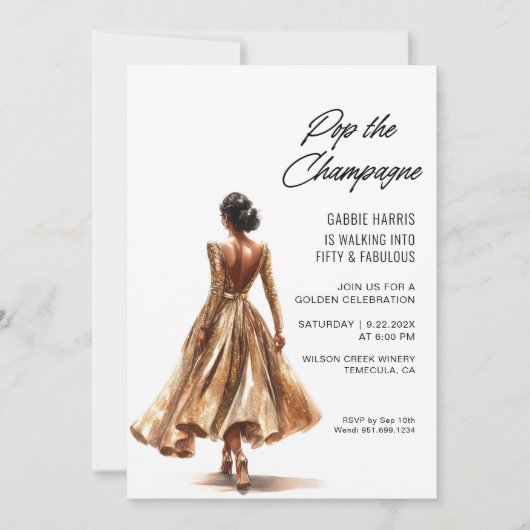 ゴールデンバースデーパーティー 招待状 (正面)