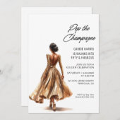 ゴールデンバースデーパーティー 招待状 (正面/裏面)