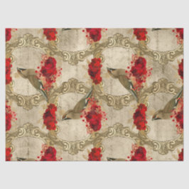 ゴールデンバーズアンドレッドフローラデコパージュ 薄葉紙