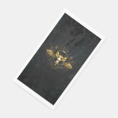 ゴールデンバードスカルオンブラックバックグラウンド (コーナー)