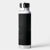 ゴールデンバードスカルオンブラックバックグラウンド ウォーターボトル (右面)