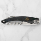 ゴールデンバードスカルオンブラックバックグラウンド ソムリエナイフ (裏面)