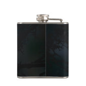 ゴールデンバードスカルオンブラックバックグラウンド フラスク (裏面)