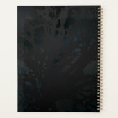 ゴールデンバードスカルオンブラックバックグラウンド プランナー手帳 (裏面)