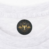 ゴールデンバードスカルオンブラックバックグラウンド ラベル (貼付)