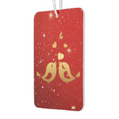 ゴールデンバードハート赤い光沢のある美素朴しい カーエアーフレッシュナー (左)