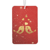 ゴールデンバードハート赤い光沢のある美素朴しい カーエアーフレッシュナー (裏面)