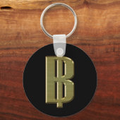ゴールデンバー฿ーのタイ通貨฿ キーホルダー (正面)