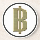 ゴールデンバー฿ーのタイ通貨฿ コースター (正面)