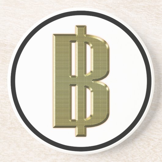 ゴールデンバー฿ーのタイ通貨฿ コースター (正面)