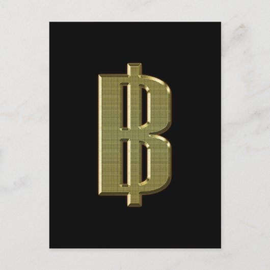 ゴールデンバー฿ーのタイ通貨฿ ポストカード (正面)