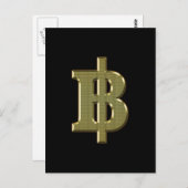 ゴールデンバー฿ーのタイ通貨฿ ポストカード (正面/裏面)