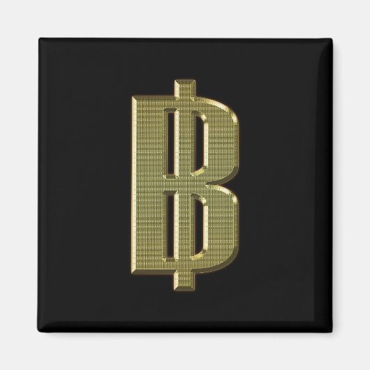 ゴールデンバー฿ーのタイ通貨฿ マグネット (正面)