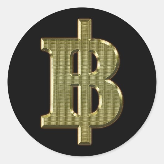 ゴールデンバー฿ーのタイ通貨฿ ラウンドシール (正面)