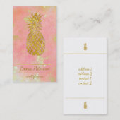 ゴールデンパイナップルのバラピンク 名刺 (正面/裏面)