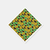 ゴールデンパイナップルオンストライプオン |モノグラム スタンダードカクテルナプキン (角)