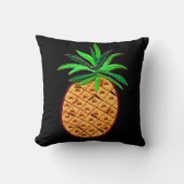 ゴールデンパイナップルオンブラック クッション (正面)