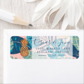 ゴールデンパイナップル夏のトロピカル葉アドレスLa ラベル (インサイチュ)