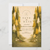 ゴールデンパインの森の結婚式 セーブザデート (正面)
