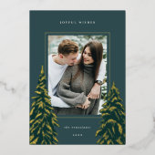 ゴールデンパイン |クリスマスエレガントの写真 箔シーズンカード (正面)