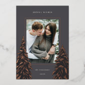 ゴールデンパイン |クリスマスエレガントの写真 箔シーズンカード (正面)