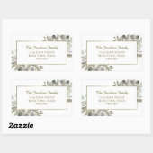 ゴールデンパイン&ユーカリプトゥスホリデイ差出人住所 長方形シール (シート)