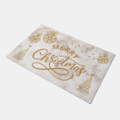 ゴールデンパガーリーステル輝く豪華メリークリスマスツリー ドアマット (アングル)