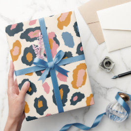 ゴールデンパステルレオパードスポット ラッピングペーパー