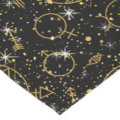 ゴールデンパターン05.bwブラックBG ショートテーブルランナー (コーナー)