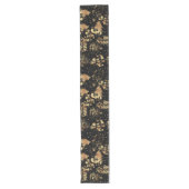 ゴールデンパターン07 bwブラックBG ロングテーブルランナー (正面)