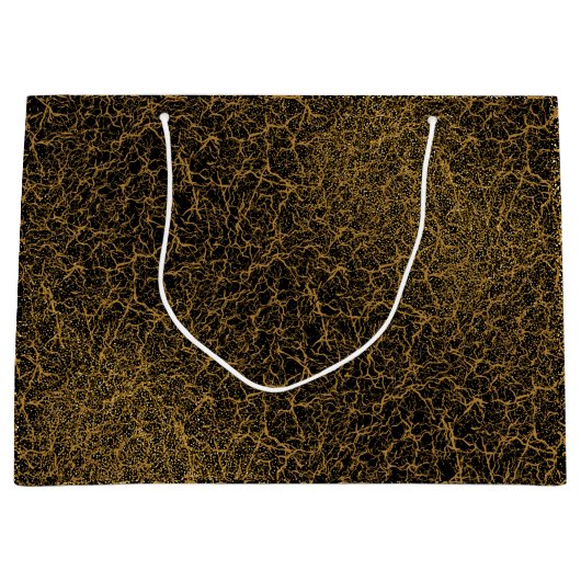 ゴールデンパターン09.bwブラックBG ラージペーパーバッグ (正面)