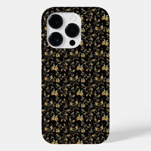 ゴールデンパターン15 bwx4.ブラックBG Case-Mate iPhoneケース (裏面)