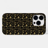 ゴールデンパターン15 bwx4.ブラックBG Case-Mate iPhoneケース (裏面 (横))