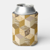 ゴールデンパッチワーク:サンディキルトエレガンス。 缶クーラー (缶正面)