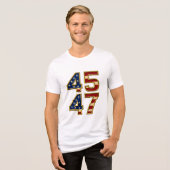 ゴールデンパトリオットパワー – 45はっきりしたおよび47 USA Tシャツ (正面全面)