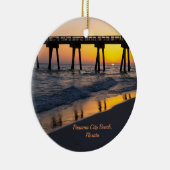 ゴールデンパナマシティビーチサンセットリフレクション セラミックオーナメント (右)