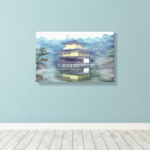 ゴールデンパビリオンの霧 キャンバスプリント (インサイチュ (ウッドフロア))