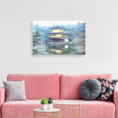 ゴールデンパビリオンの霧 キャンバスプリント (インサイチュ (リビング))