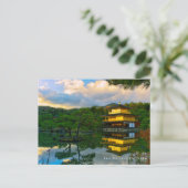 ゴールデンパビリオン寺京都日本景観 ポストカード (スタンド正面)